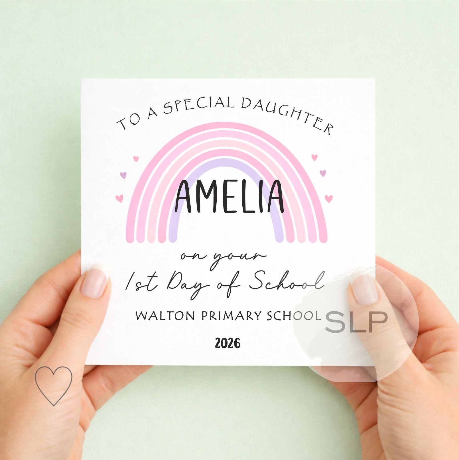 Personalised First Day of School Card | First Day at Nursery Card | Daughter / Granddaughter Back to School Card | Custom Name Keepsake