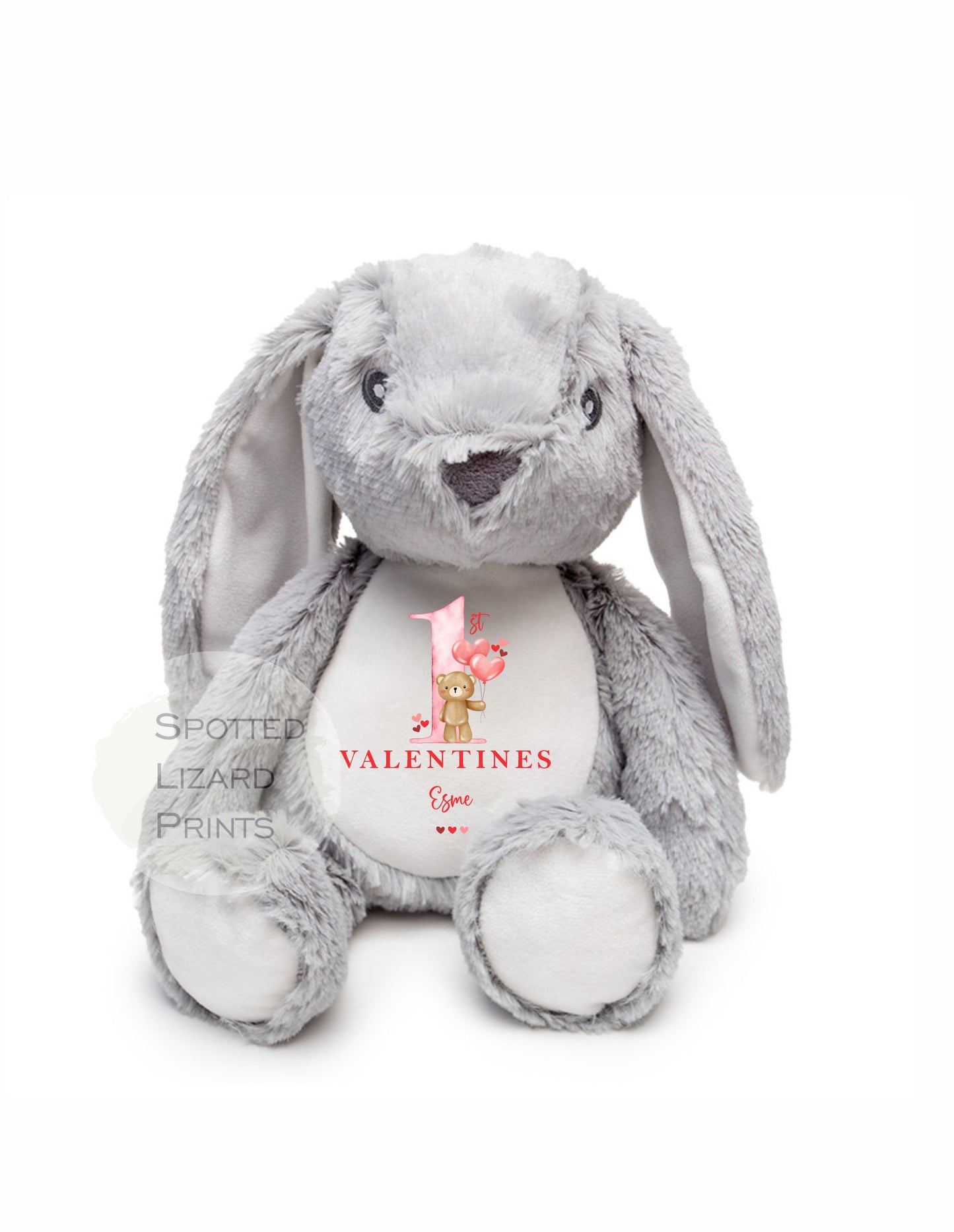 Personalised My First Valentines Day Teddy Gift,  First Valentines Day Soft Toy, Baby's First Valentines Day