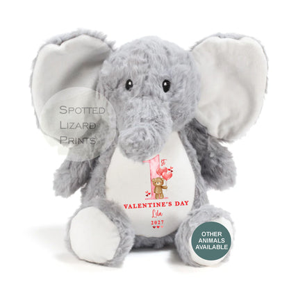 Personalised Valentines Teddy Bear, personalised Valentines Gift, Gift for Girlfriend, Valentines Day soft Toy, Gift for Her