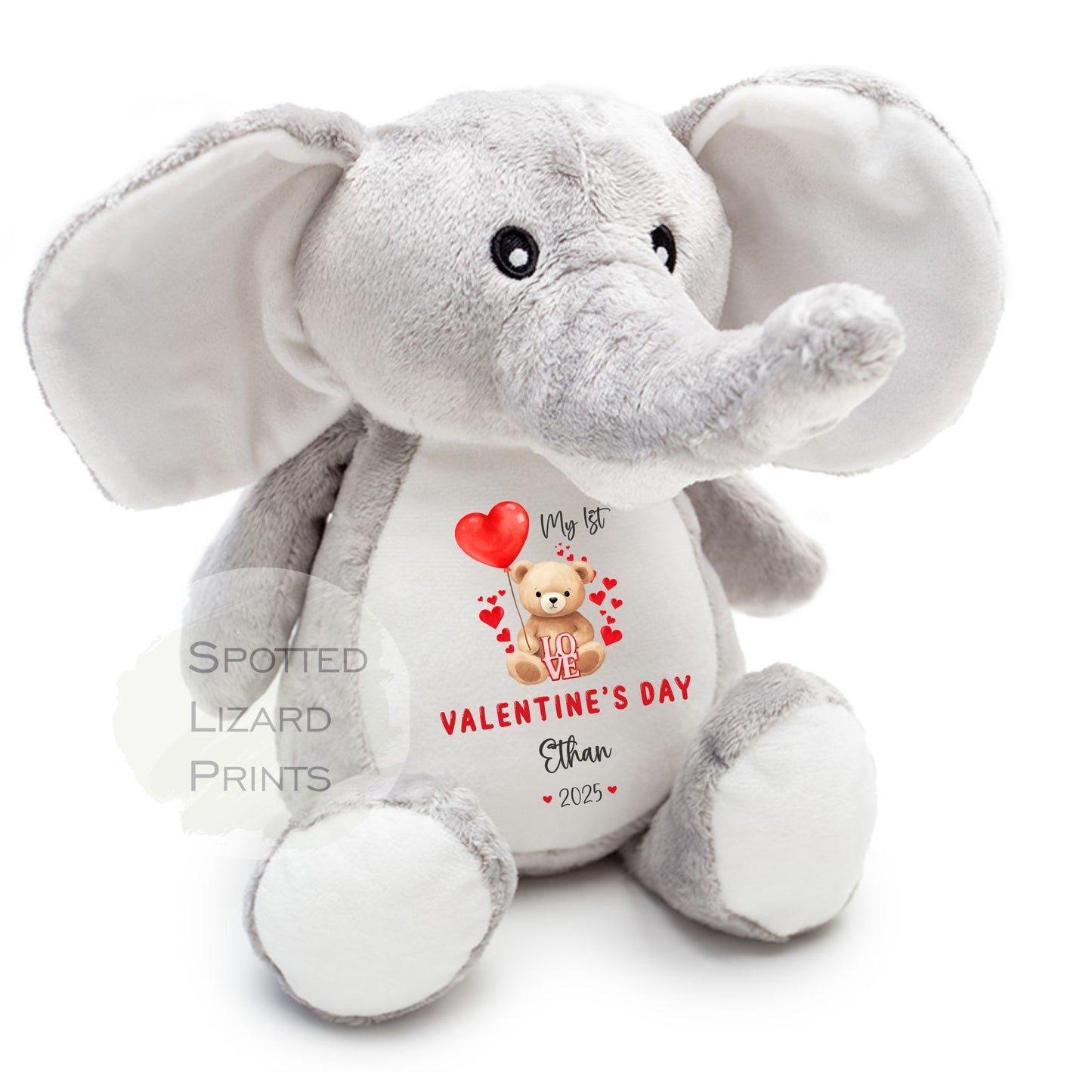 Personalised My First Valentines Day Teddy Gift,  First Valentines Day Soft Toy, Baby's First Valentines Day