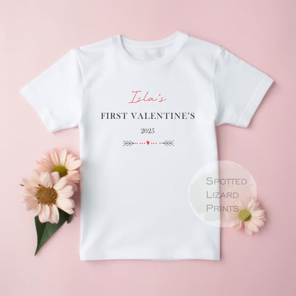 Personalised My First Valentines Sleepsuit Baby Girl / Boy Outfit First Valentines 1st Valentines - Valentines Day