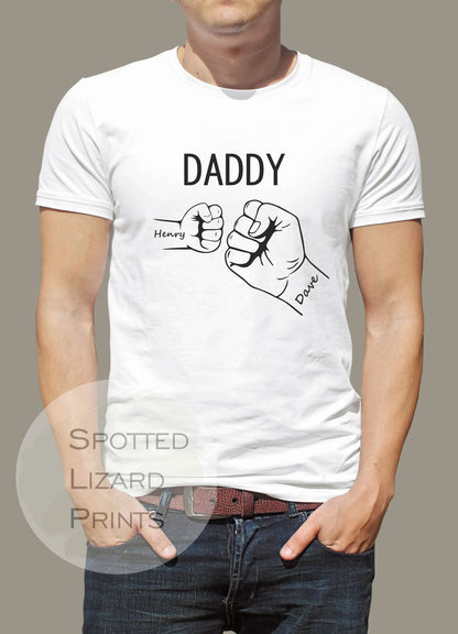 Personalised Fist Bump Daddy/Grandad T-shirts