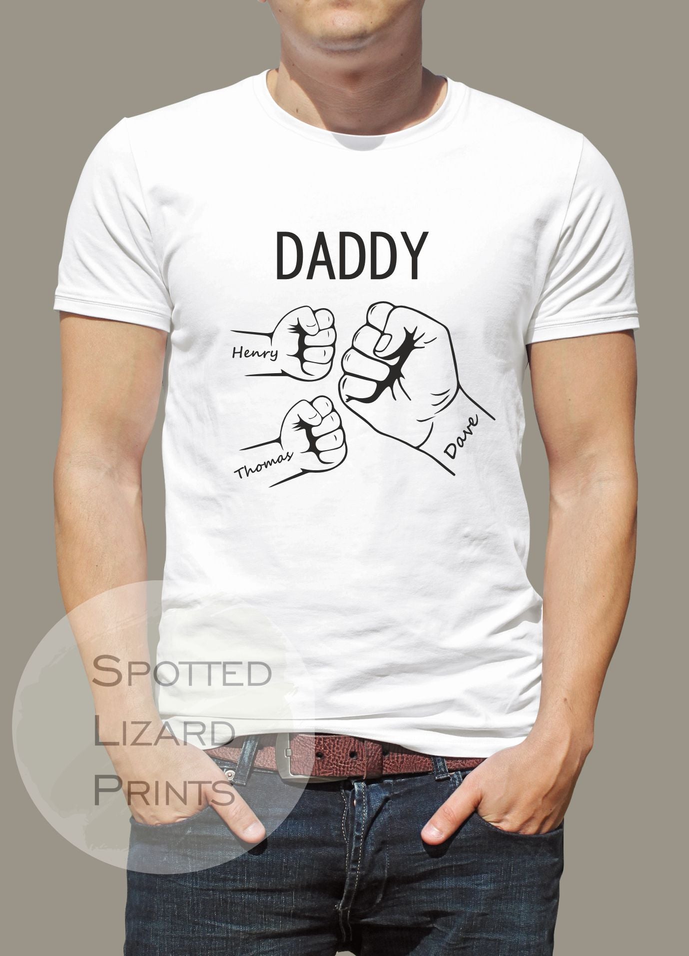 Personalised Fist Bump Daddy/Grandad T-shirts