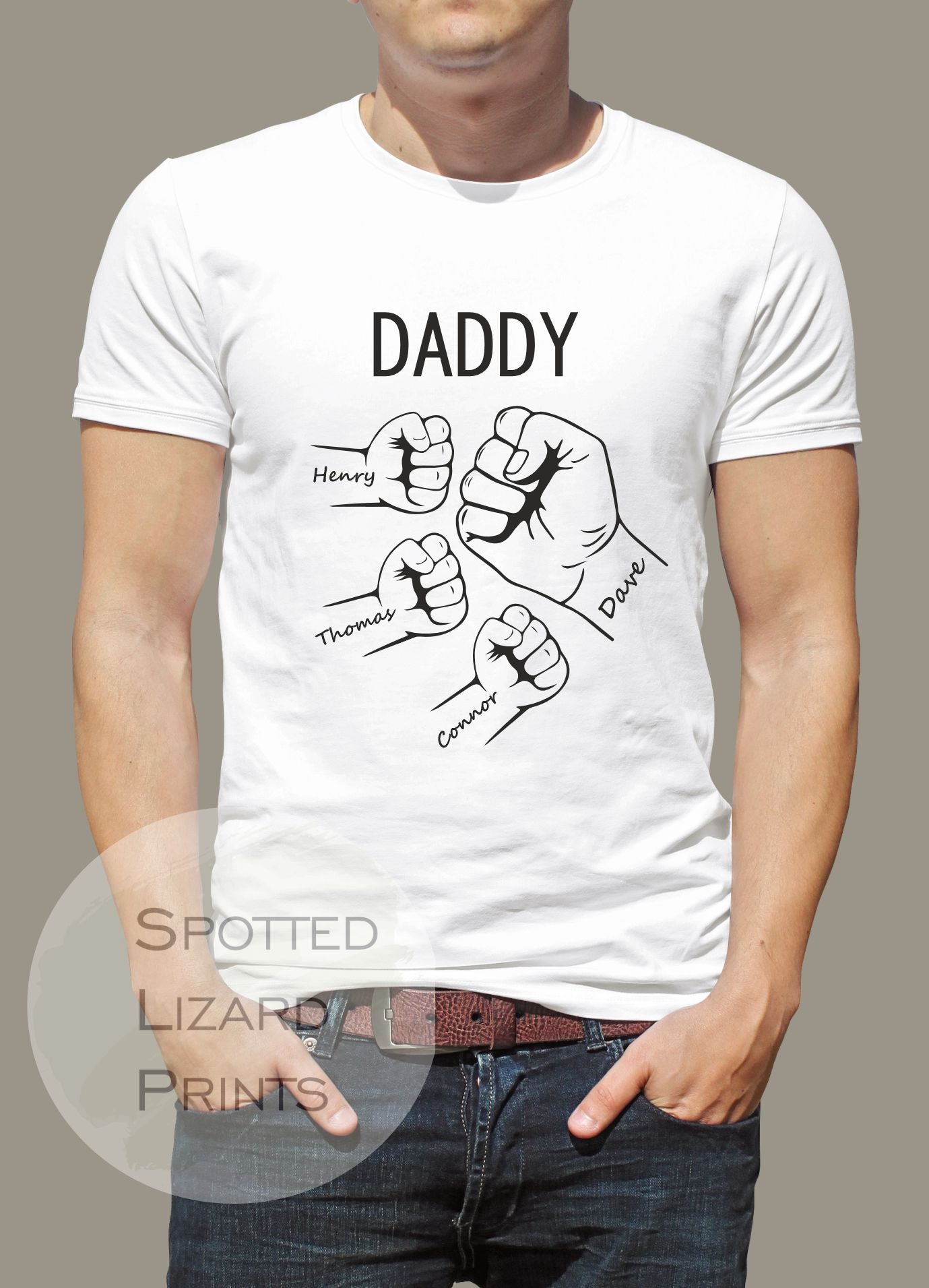Personalised Fist Bump Daddy/Grandad T-shirts