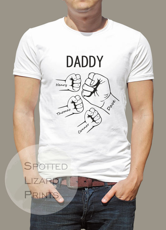 Personalised Fist Bump Daddy/Grandad T-shirts