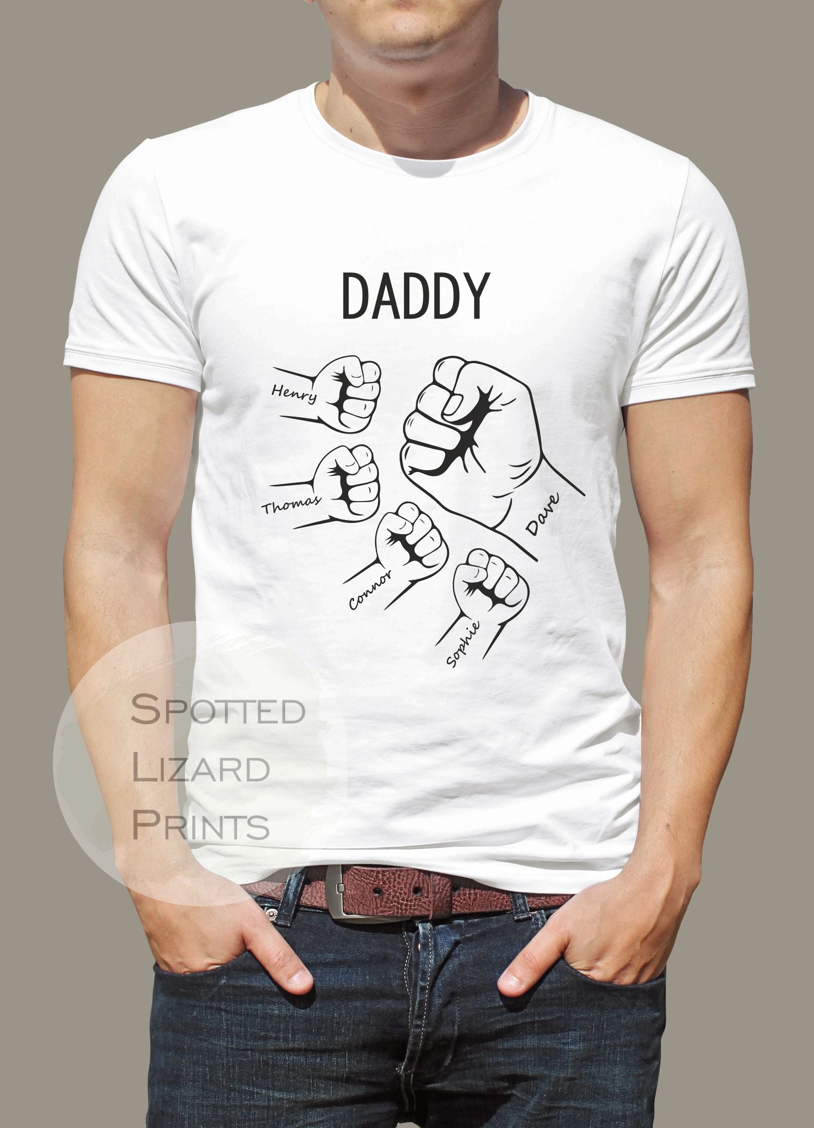 Personalised Fist Bump Daddy/Grandad T-shirts