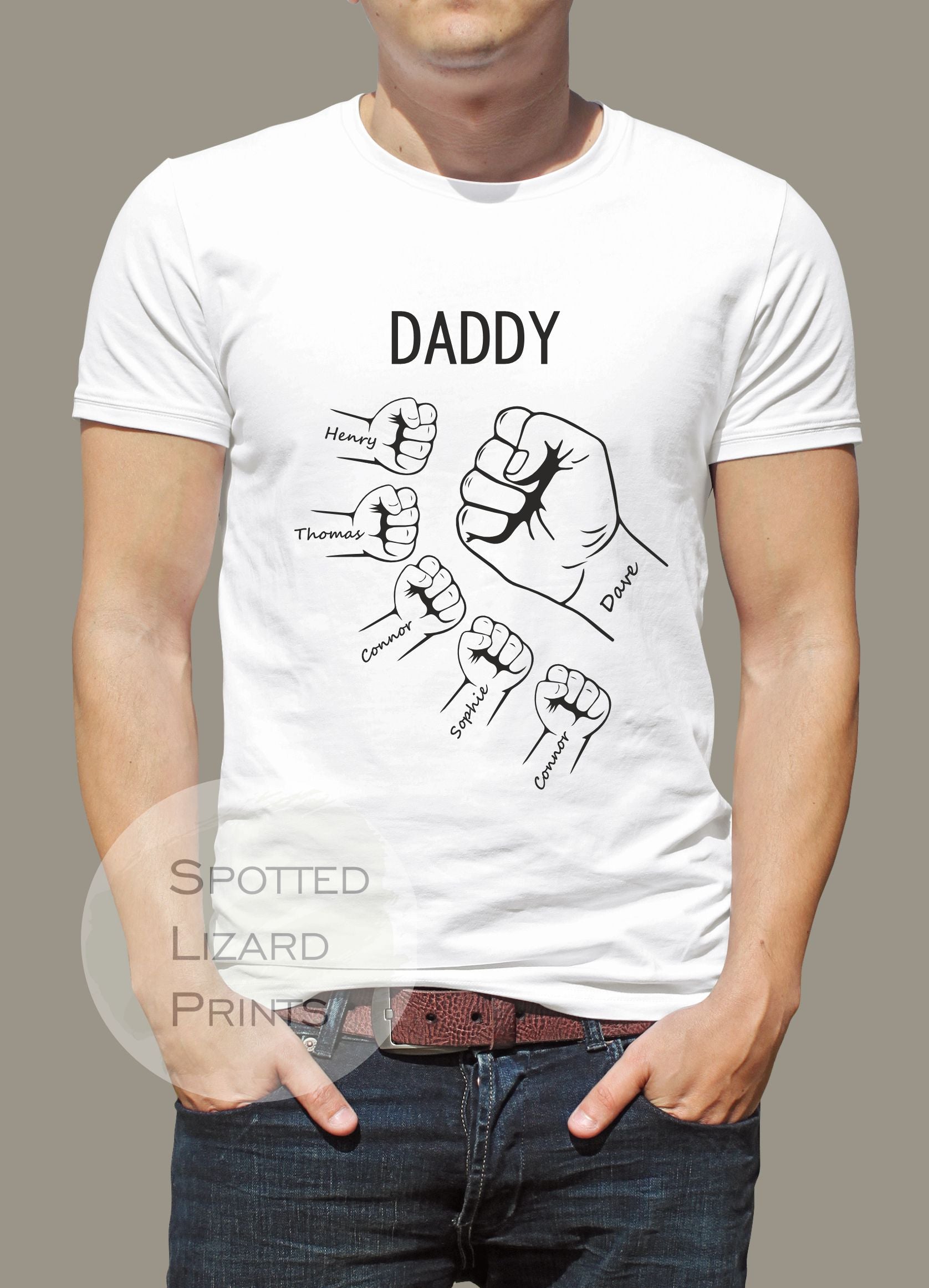 Personalised Fist Bump Daddy/Grandad T-shirts