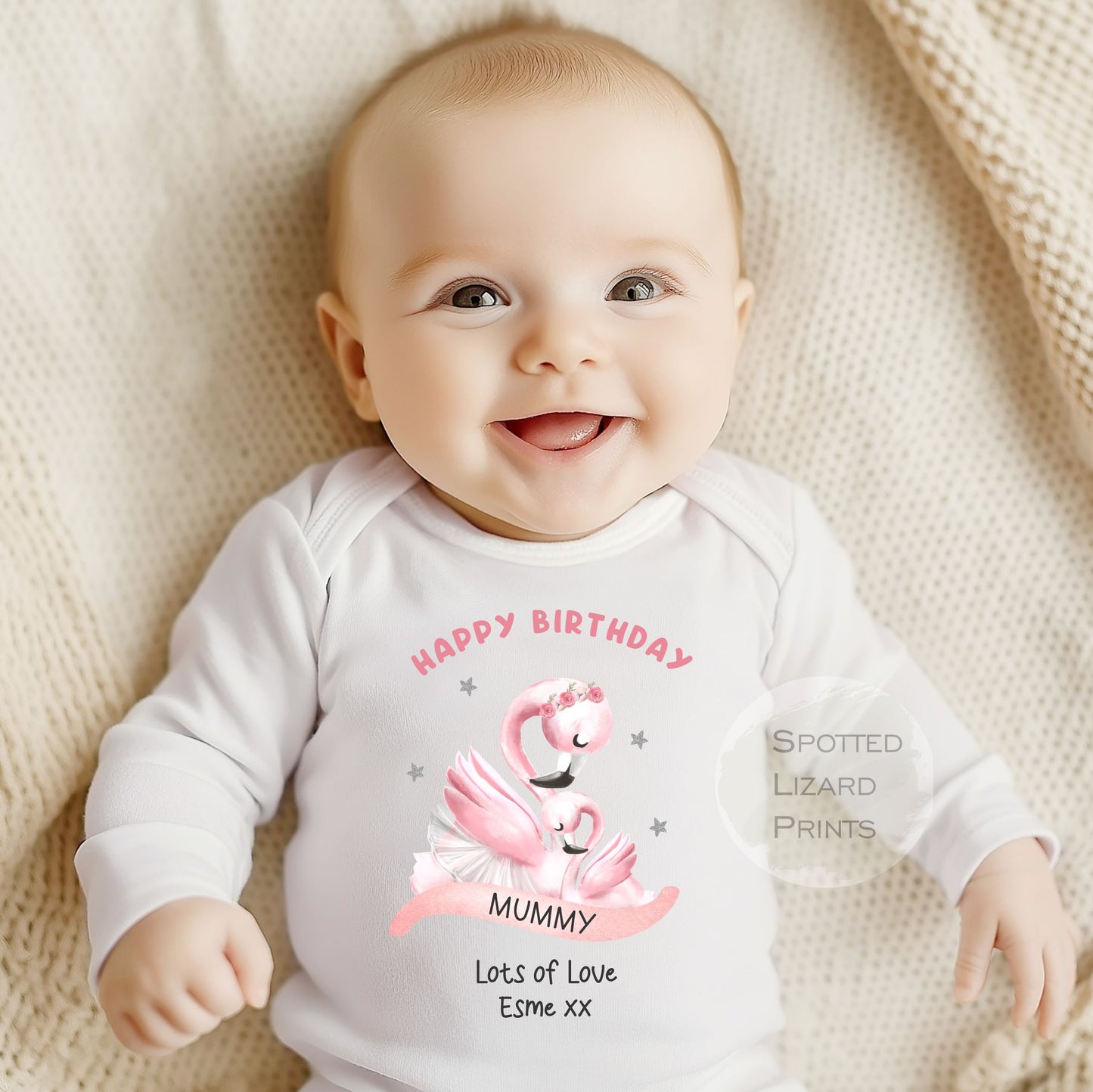 Happy First Birthday MUMMY Baby Outfit (First Birthday 1st Birthday Mummy Mum Birthday)