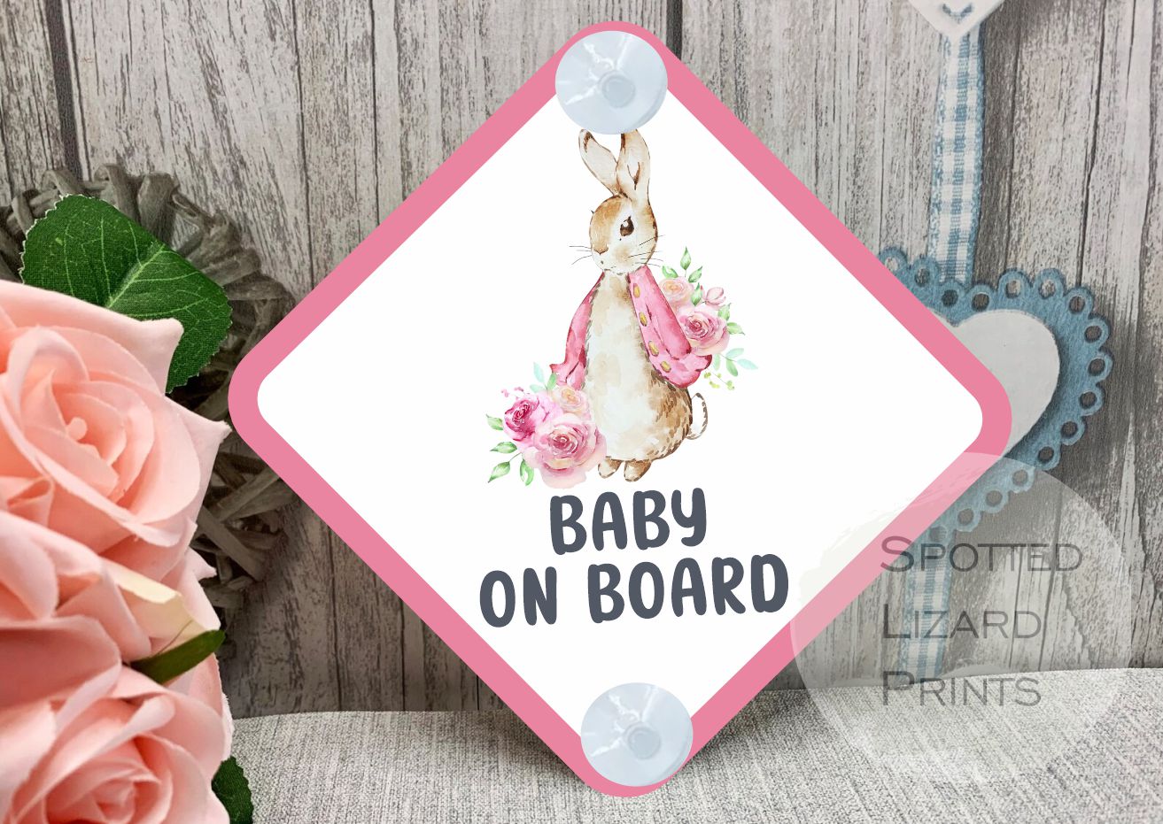 Peter Rabbit Baby on Board Car Sign - Baby on Board | Child on Board