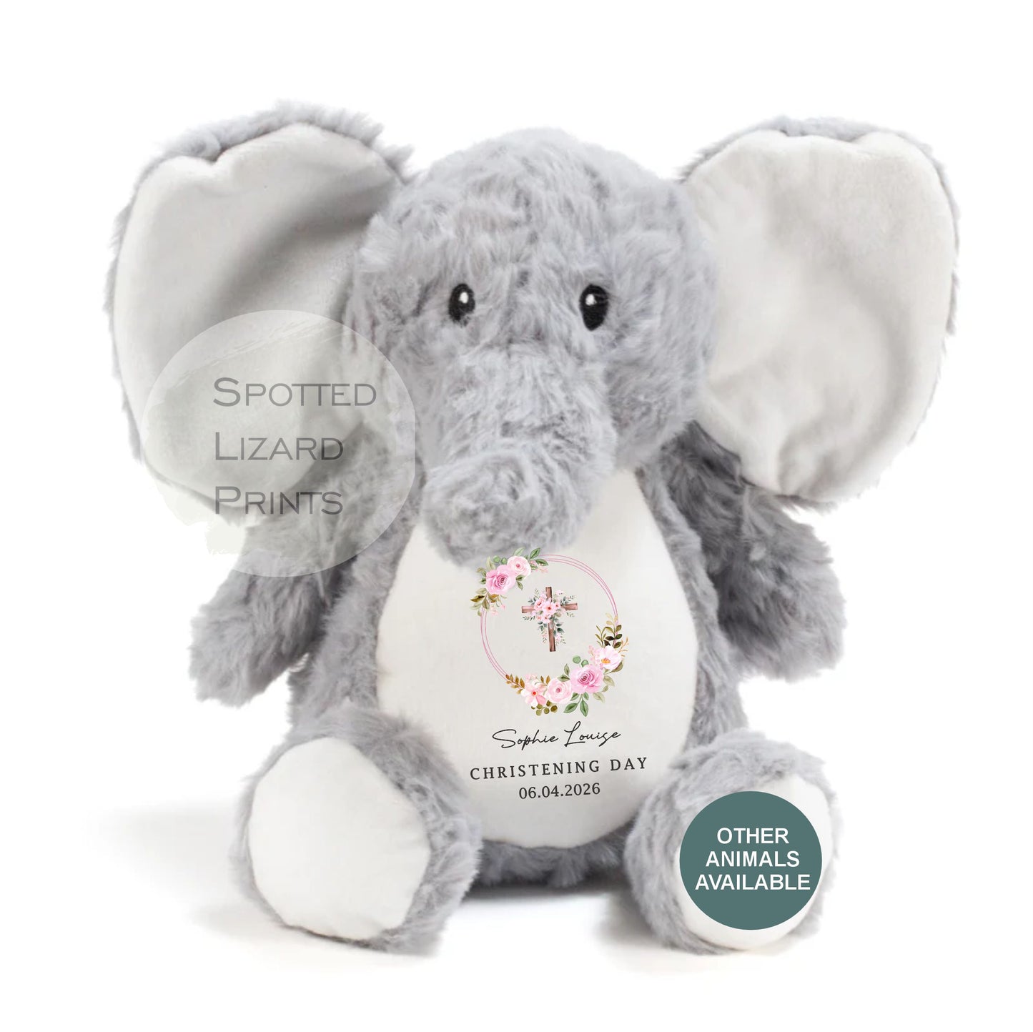 Personalised New Baby Soft Toy Name and Date of Birth - New Baby Gift - Baby Shower - Christening Gift - Baby Girl Baby Boy