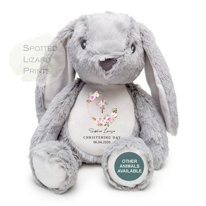 Personalised New Baby Soft Toy Name and Date of Birth - New Baby Gift - Baby Shower - Christening Gift - Baby Girl Baby Boy