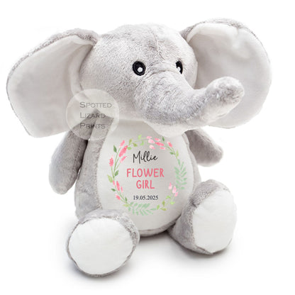 Thankyou teddy for flower girl and bridesmaids. Personalised Teddy for kids.