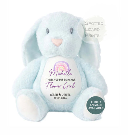 personalised flower girl teddy