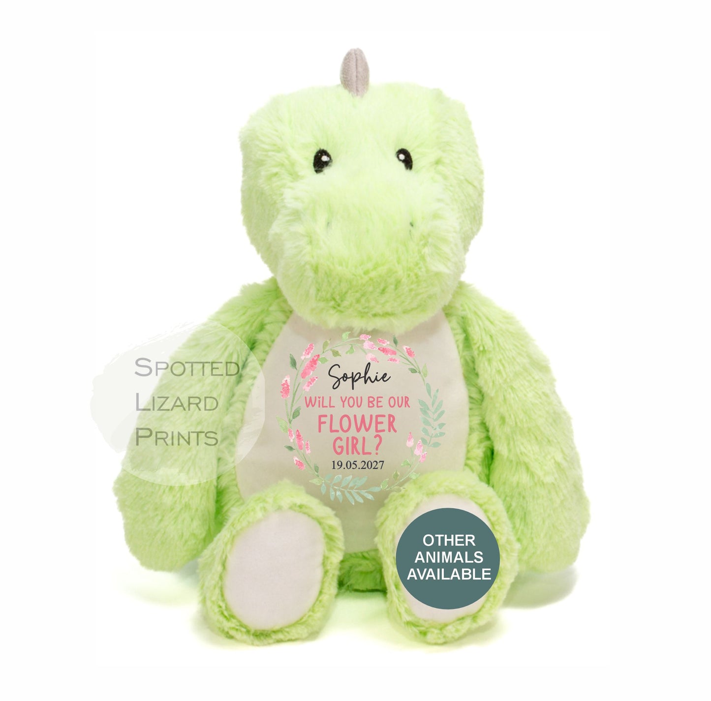 personalised flower girl teddy