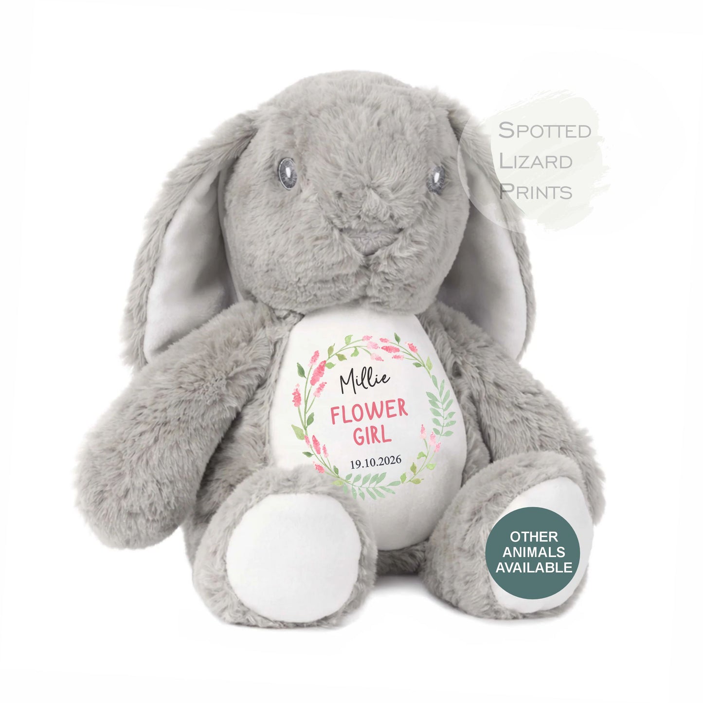 personalised flower girl teddy
