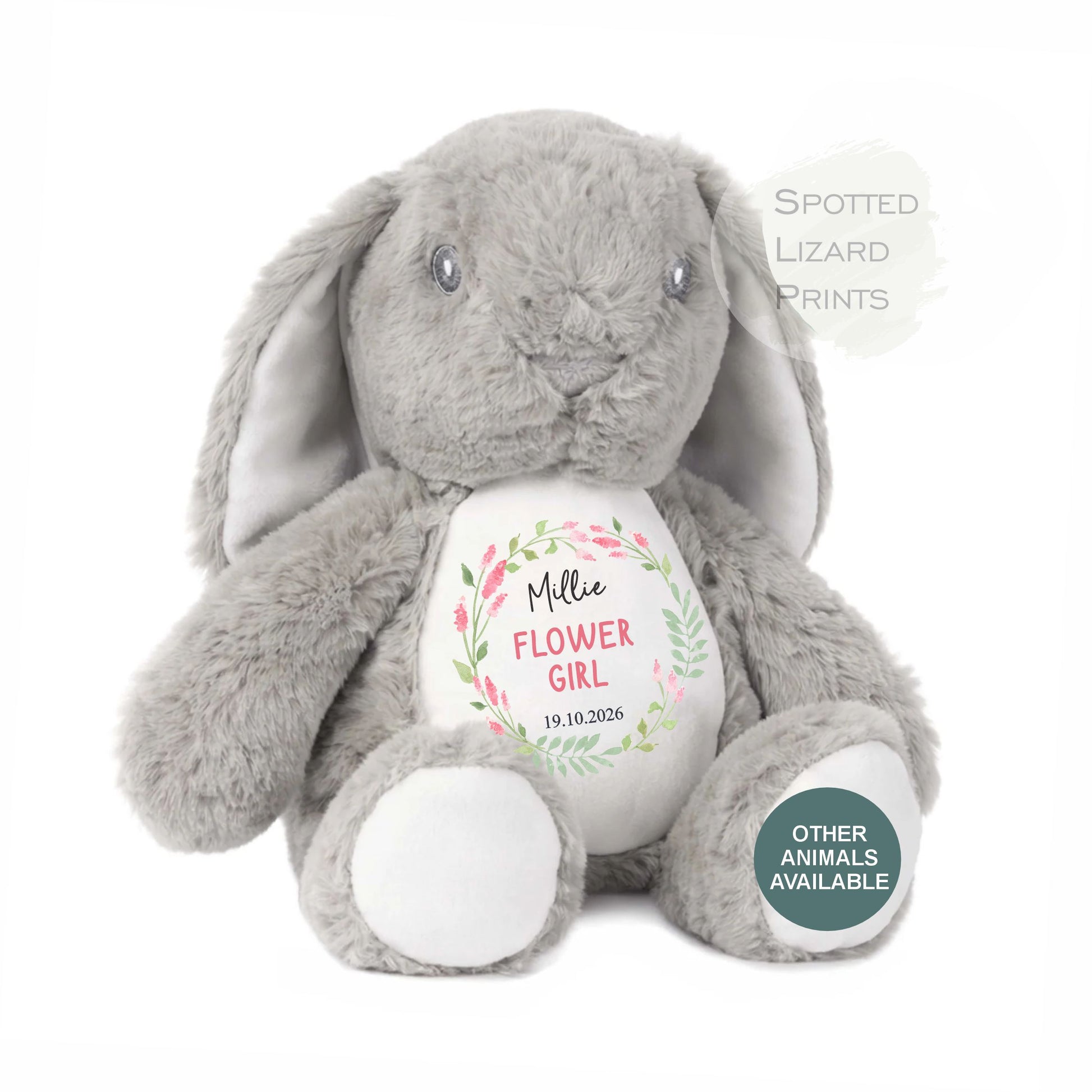 personalised flower girl teddy