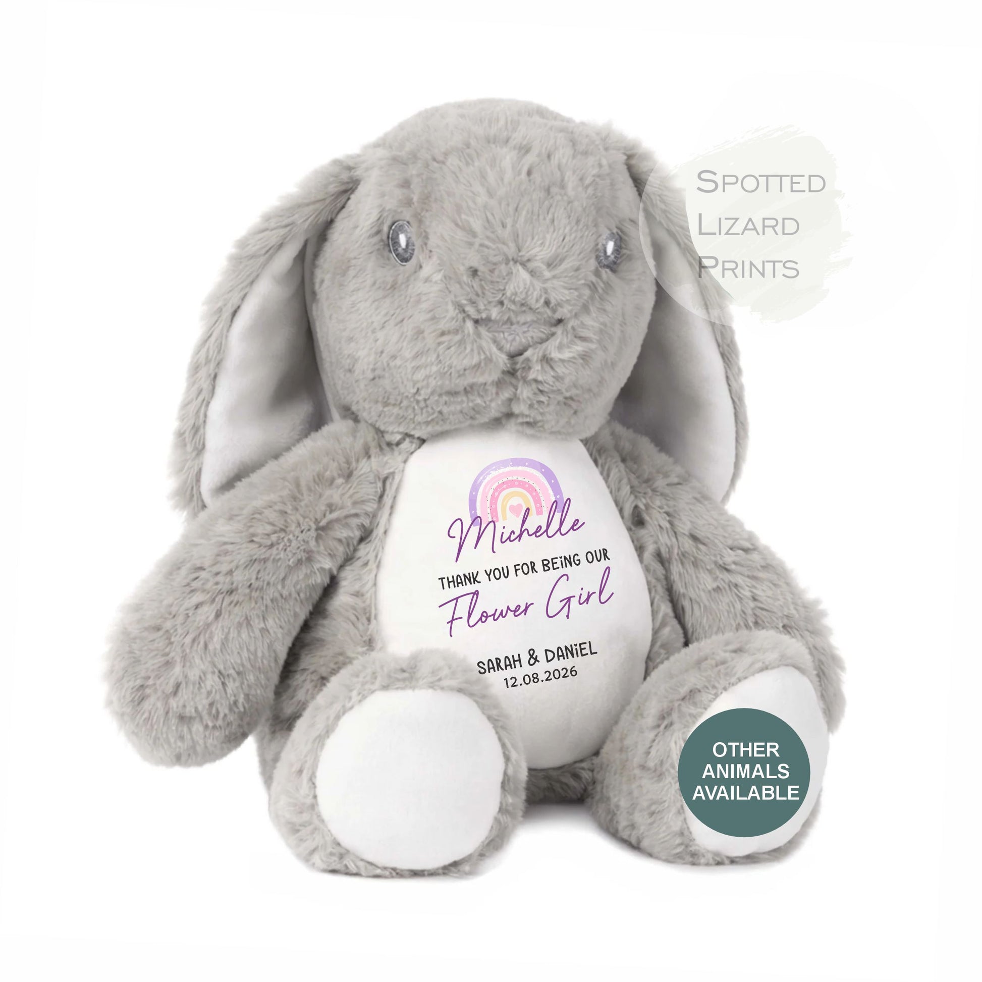 personalised flower girl teddy