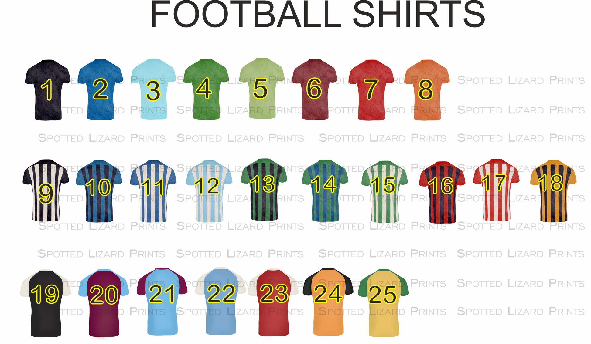 Personalised Grandad Football Birthday Card – Custom Name & Number Shirts – Grandad Birthday Card from Grandchildren – 25 Colour Options