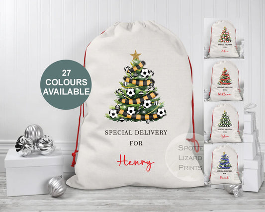 Personalised Football Santa Sack - Santa Sack - Santa sacks personalised - Santa Bag - Personalised Christmas present sack - Christmas gift sacks - Christmas Sack (Copy)