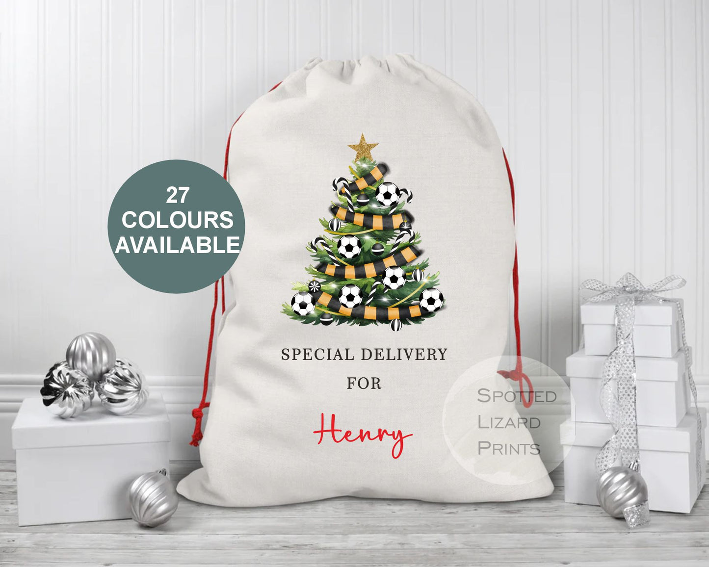 Personalised Football Santa Sack - Santa Sack - Santa sacks personalised - Santa Bag - Personalised Christmas present sack - Christmas gift sacks - Christmas Sack (Copy)