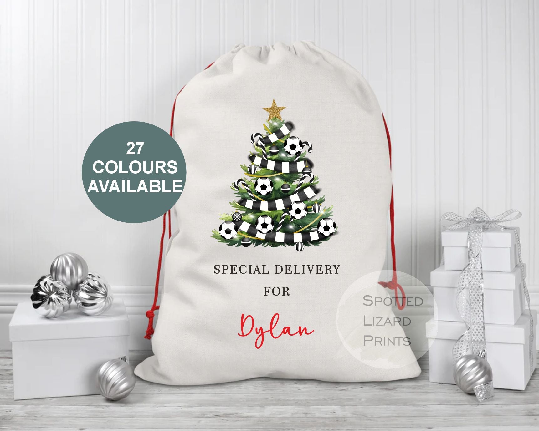 Personalised Football Santa Sack - Santa Sack - Santa sacks personalised - Santa Bag - Personalised Christmas present sack - Christmas gift sacks - Christmas Sack (Copy)