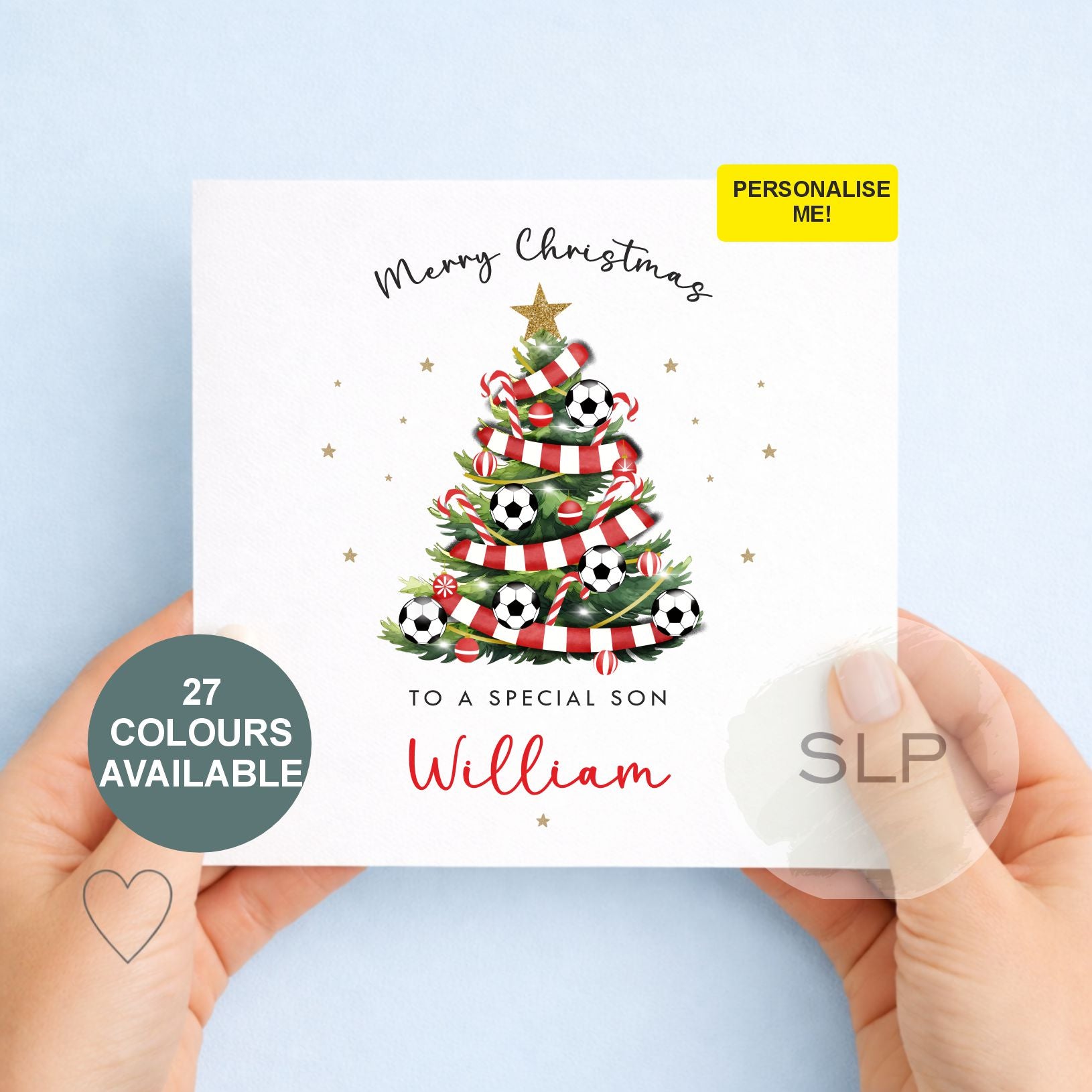 Personalised Football Christmas Card | 27 Team Colours