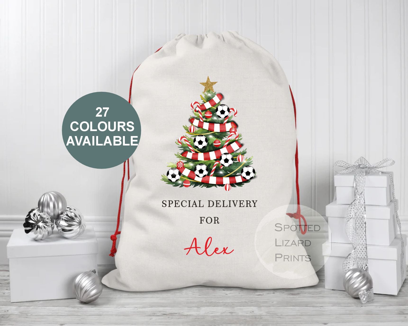 Personalised Football Santa Sack - Santa Sack - Santa sacks personalised - Santa Bag - Personalised Christmas present sack - Christmas gift sacks - Christmas Sack (Copy)