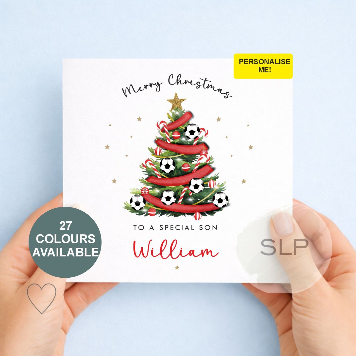 Personalised Football Christmas Card | 27 Team Colours