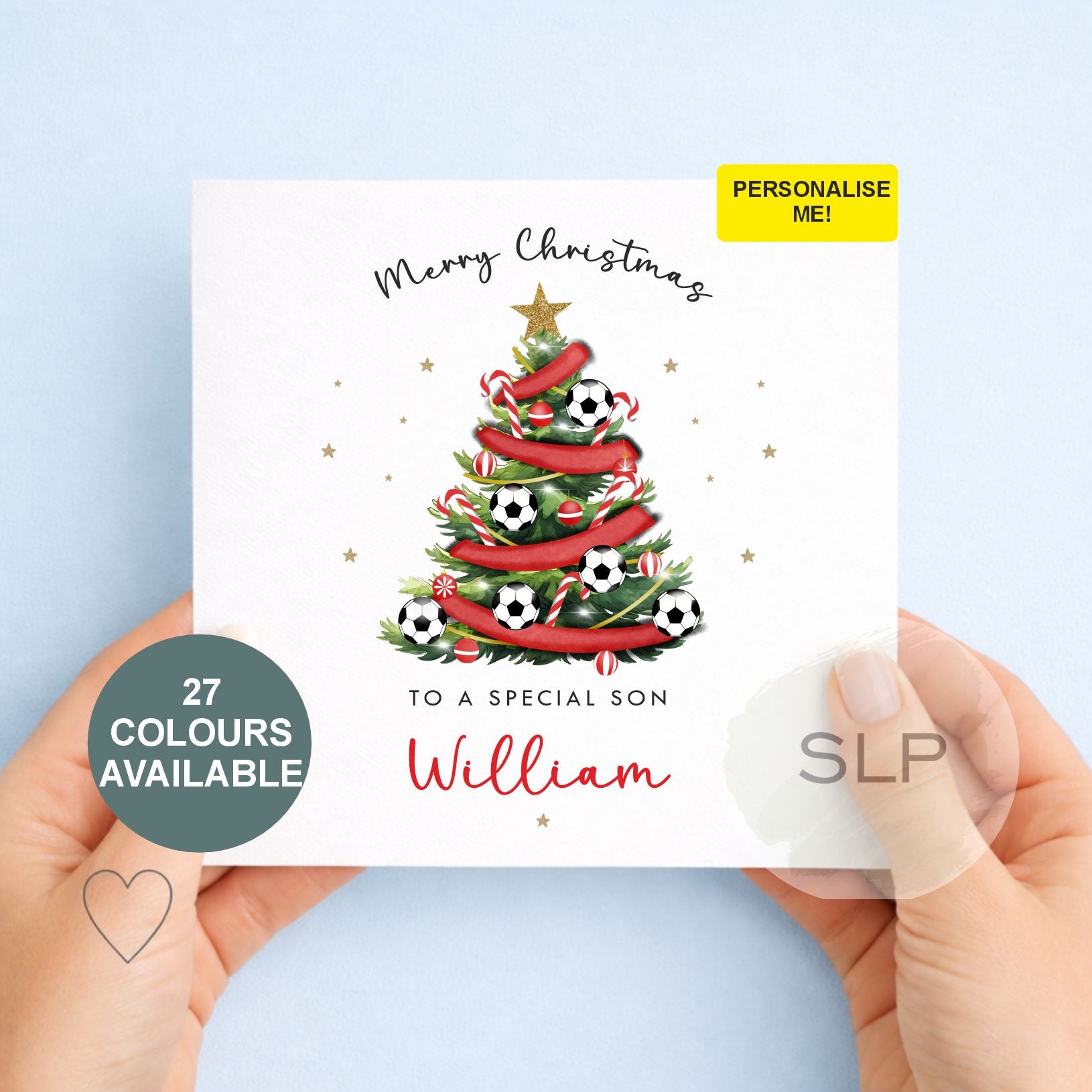 Personalised Football Christmas Card | 27 Team Colours