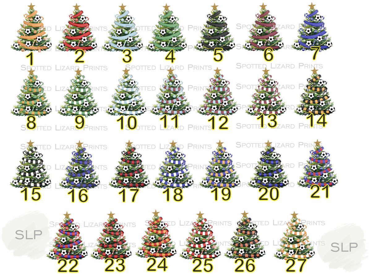Personalised Football Christmas Card | 27 Team Colours