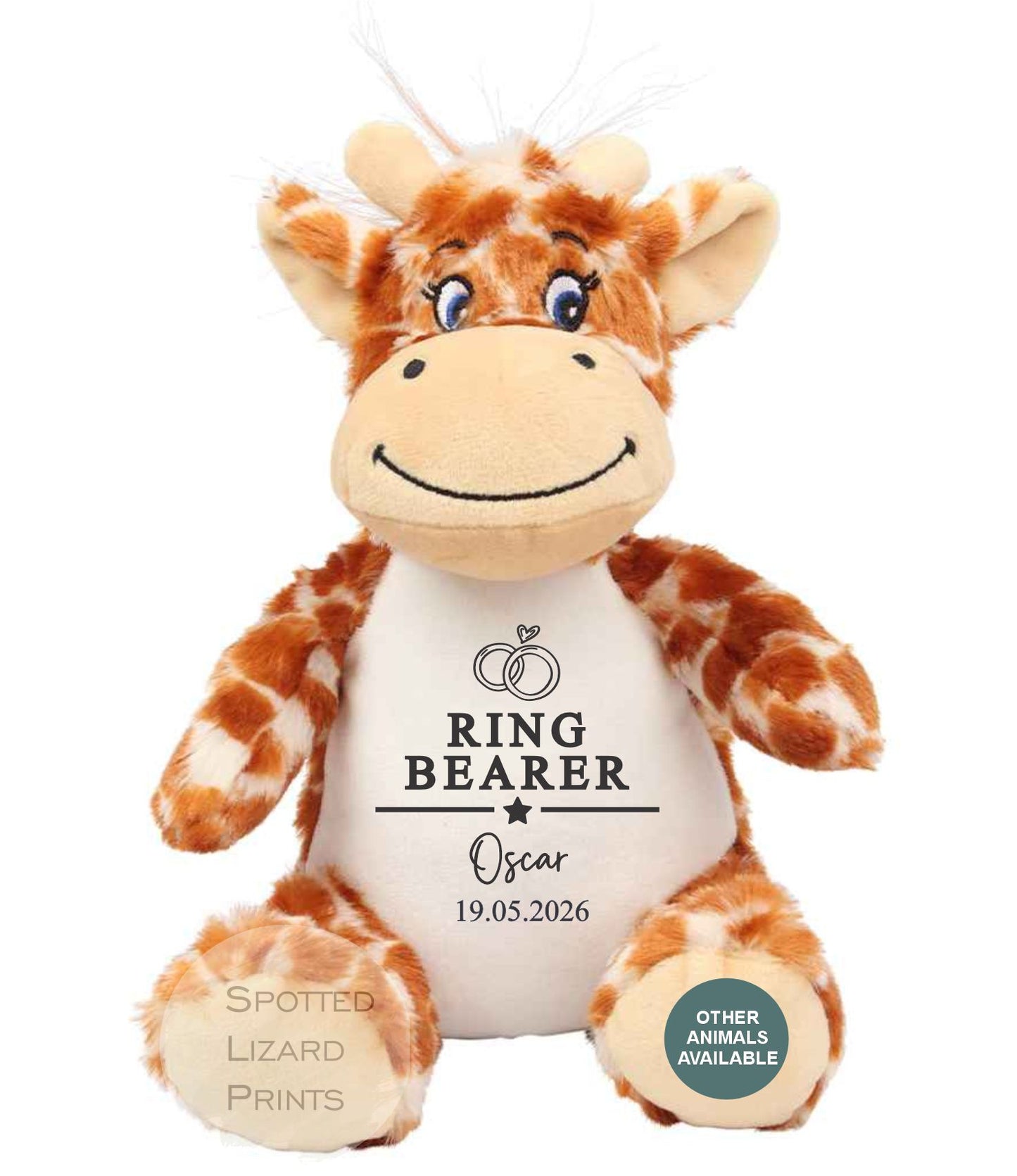 Thankyou teddy for page boys. Personalised Teddy for kids.