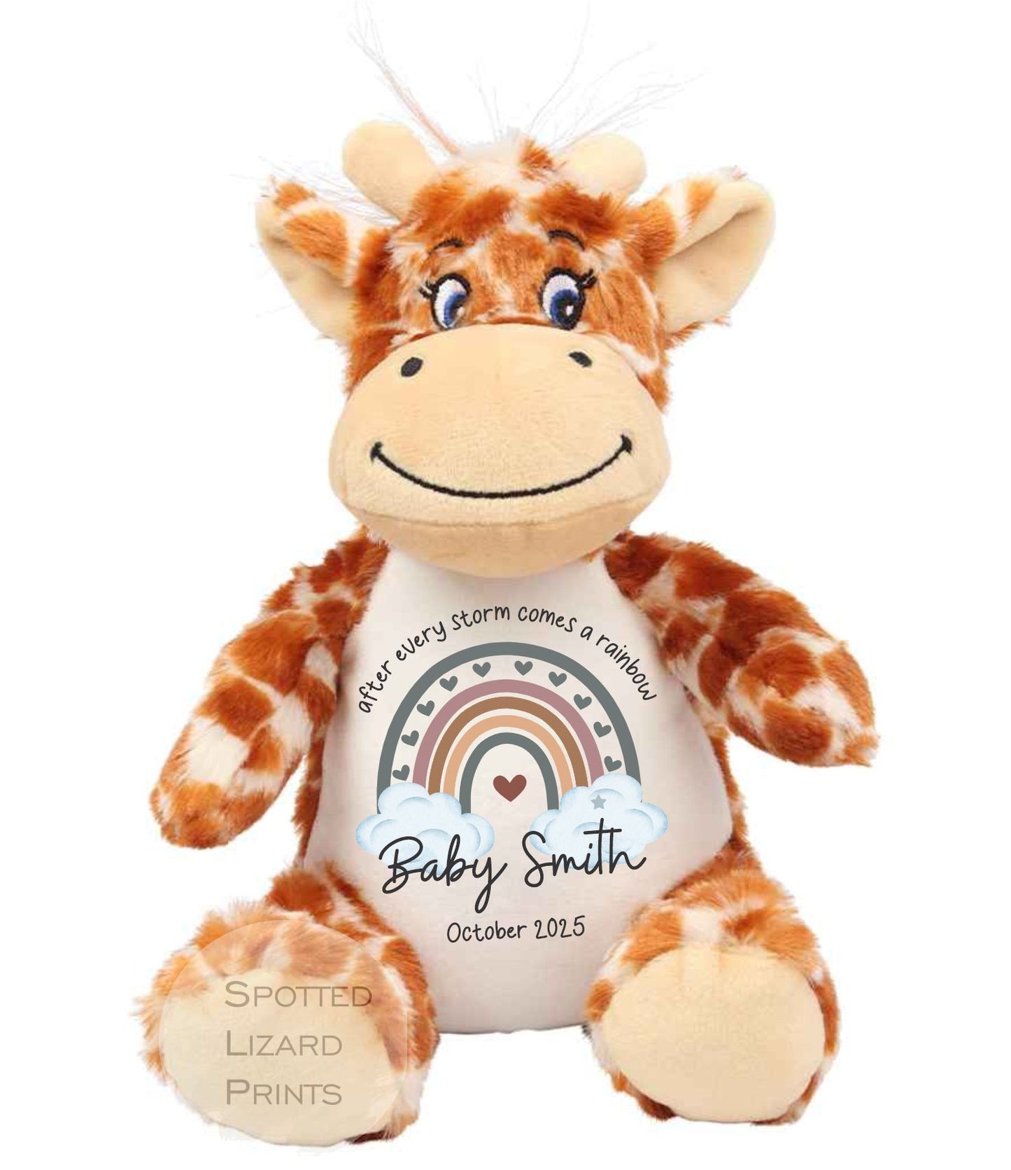 After Every Storm comes a rainbow Baby Teddy - IVF New baby arrival gift, new baby soft toy | miracle baby | rainbow baby