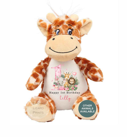 Personalised 1st Birthday Teddy | Baby First Birthday Gift | Custom Name Soft Toy | Kids Cuddly Toy Keepsake | Personalised Baby Gift UK