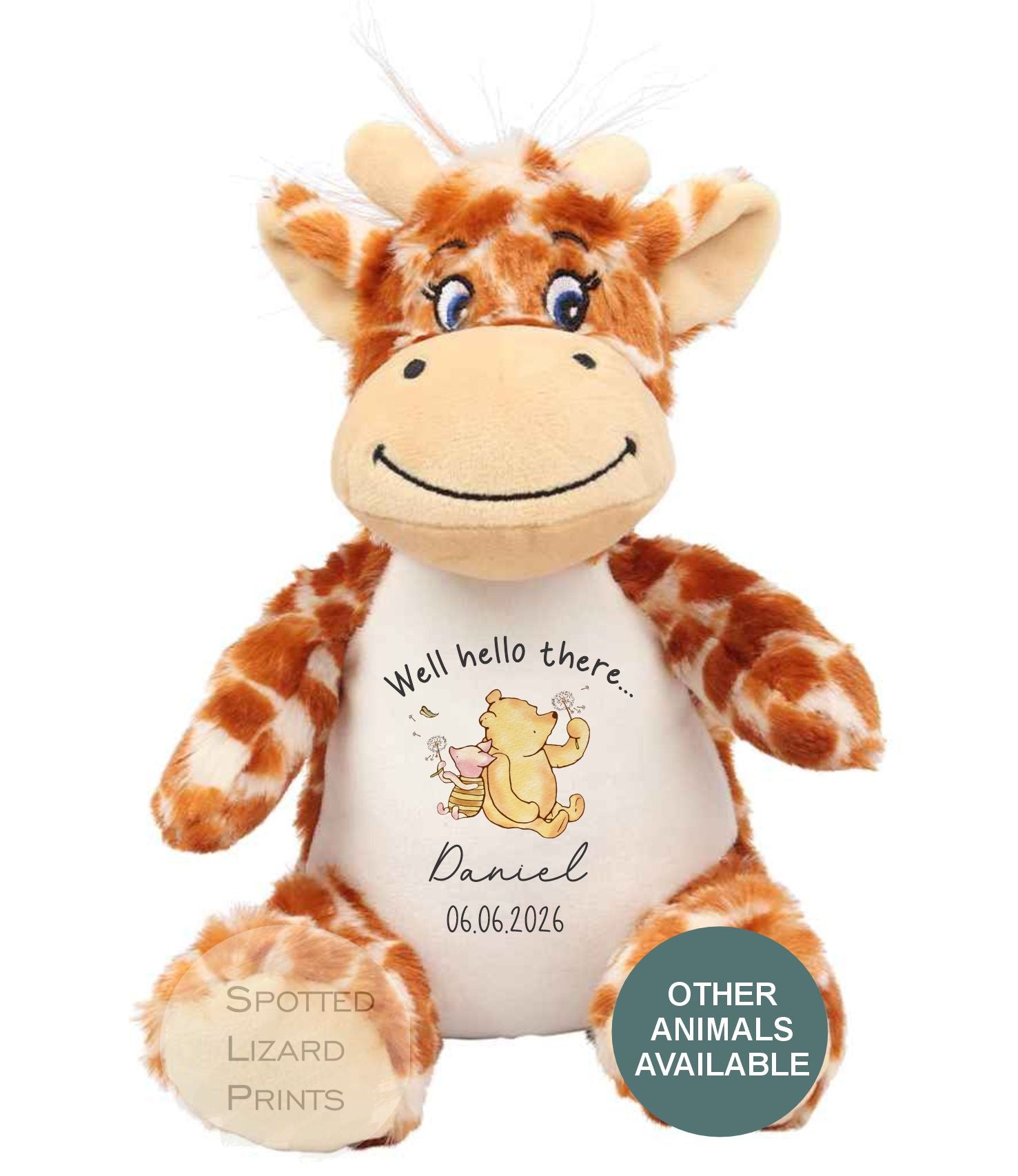 personalised new baby teddy