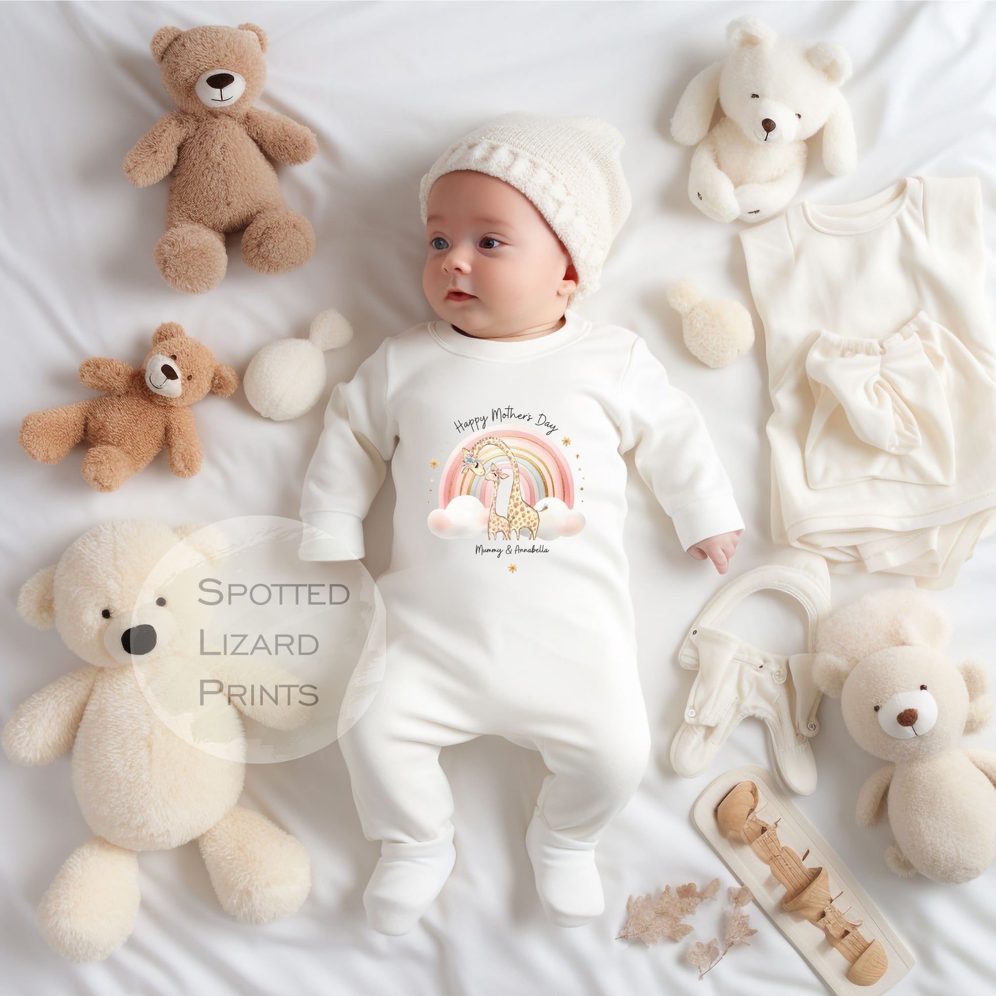 personalised mothers day baby rompersuit