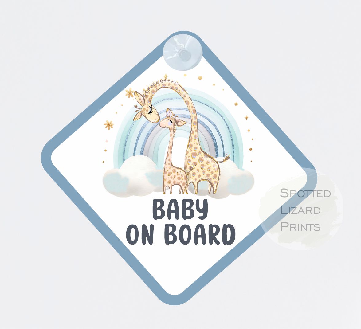 New Baby on board Giraffe car sign