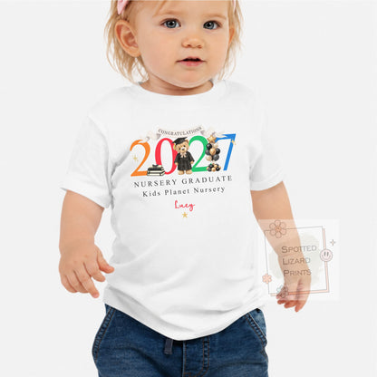 Nursery graduation T-Shirt - Personalised School Graduation T-Shirt - Nursery leaver T-Shirt - School Leaver T-Shirt