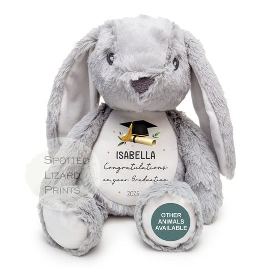 Personalised Graduation Soft Toy, Graduate Keepsake Teddy, Nursery Leaver, Preschool Leaver Teddy, Graduation Gift 2025, University Graduate