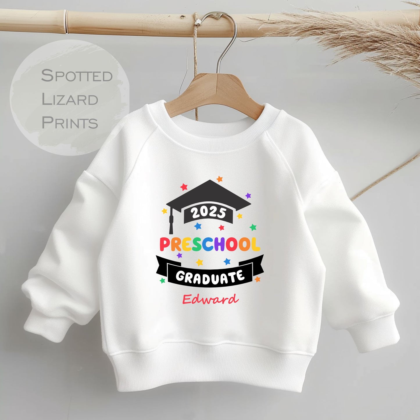 Personalised Nursery Graduation Kids Sweatshirt - Nursery Sweatshirt, Preschool Sweatshirt, Nursery Leaver, Preschool Leaver Kids Graduation