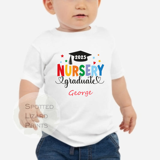 Personalised Nursery Graduate, Nursery Leaver Graduation Kids T-Shirt