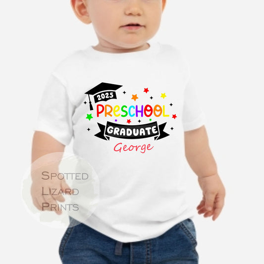 Personalised Preschool, School Graduation Kids T-Shirt