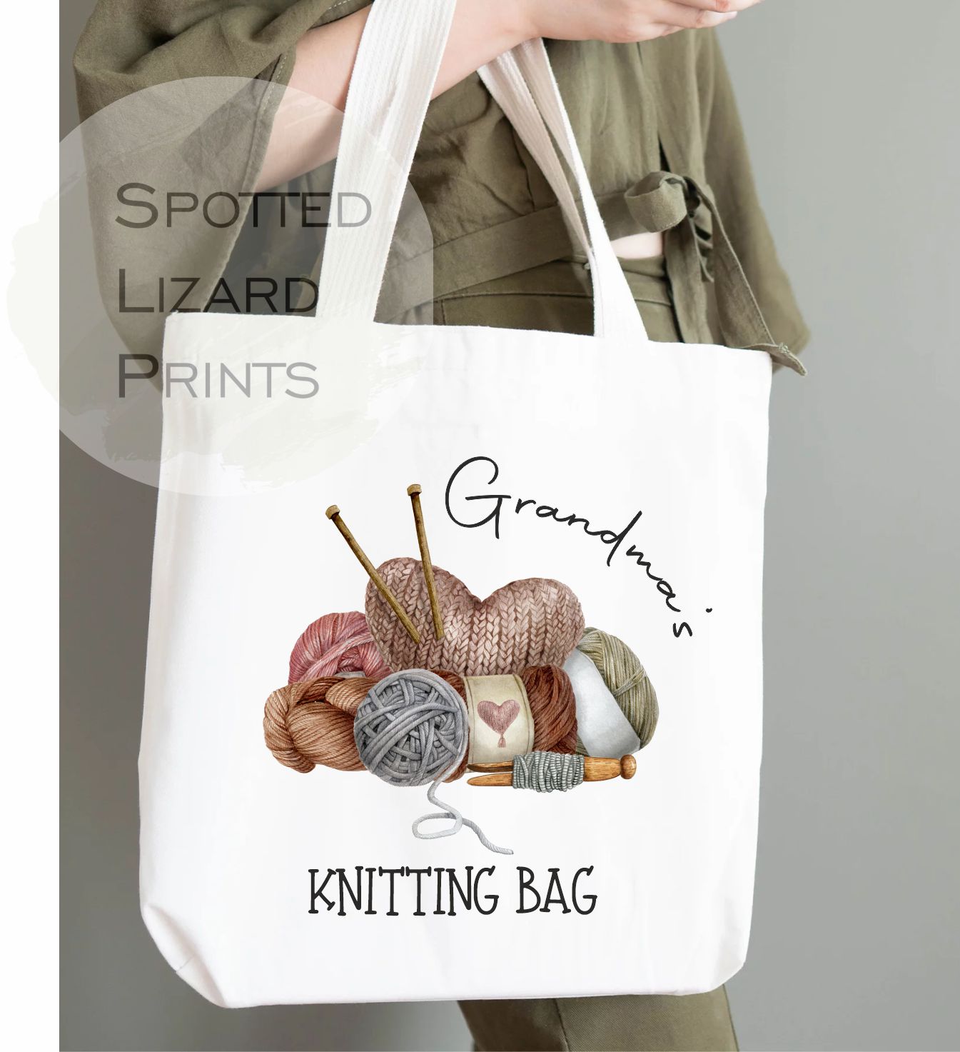 Knitting bag personalised sale