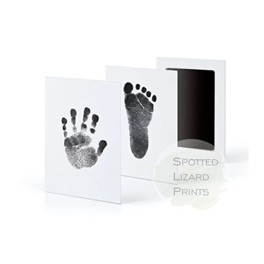 Touchless Ink Pad For Safe Footprint, Handprint, And Pet Print Stamping, Black ink