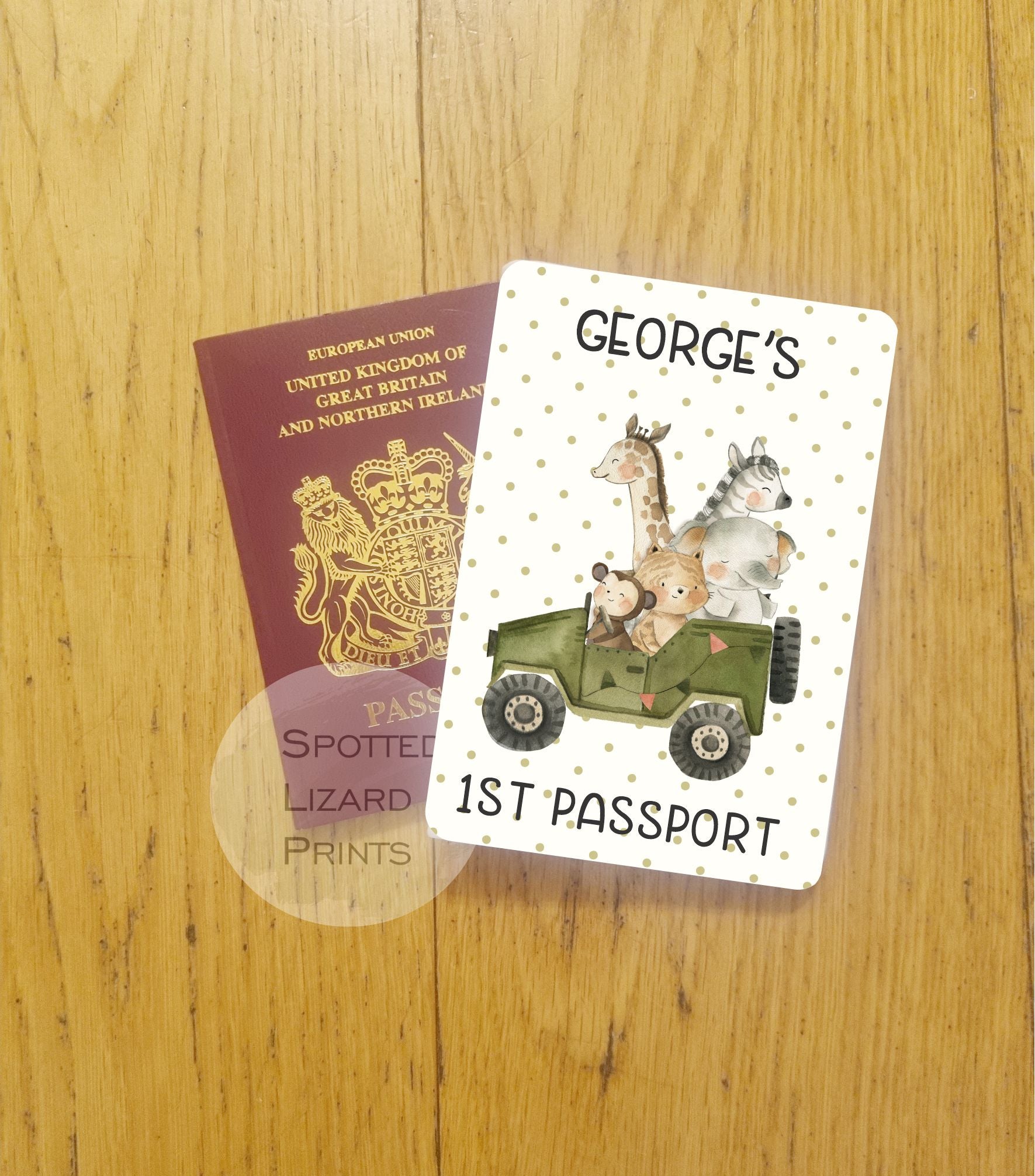 Personalised my first passport cover for Children's holiday