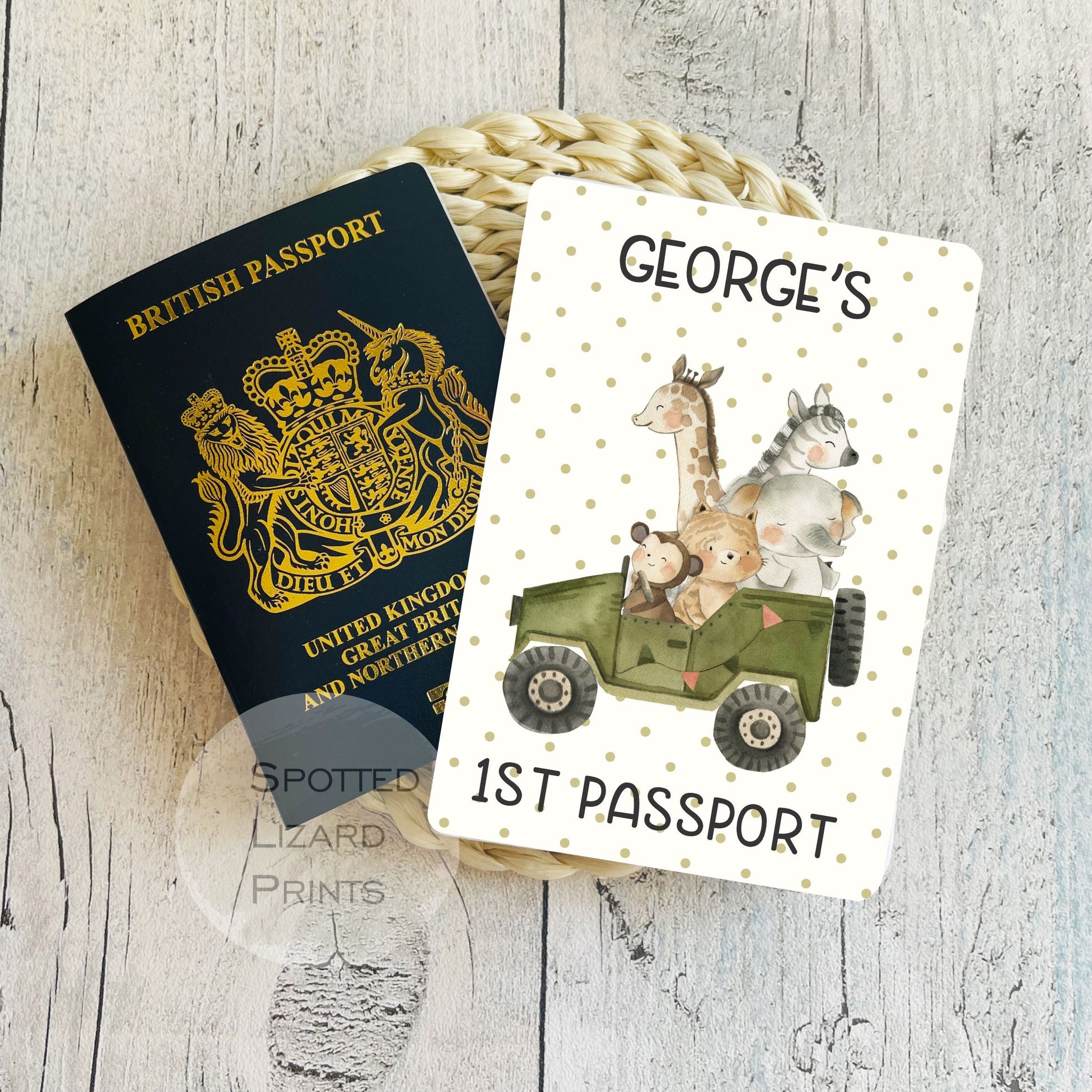 Personalised my first passport cover for Children's holiday