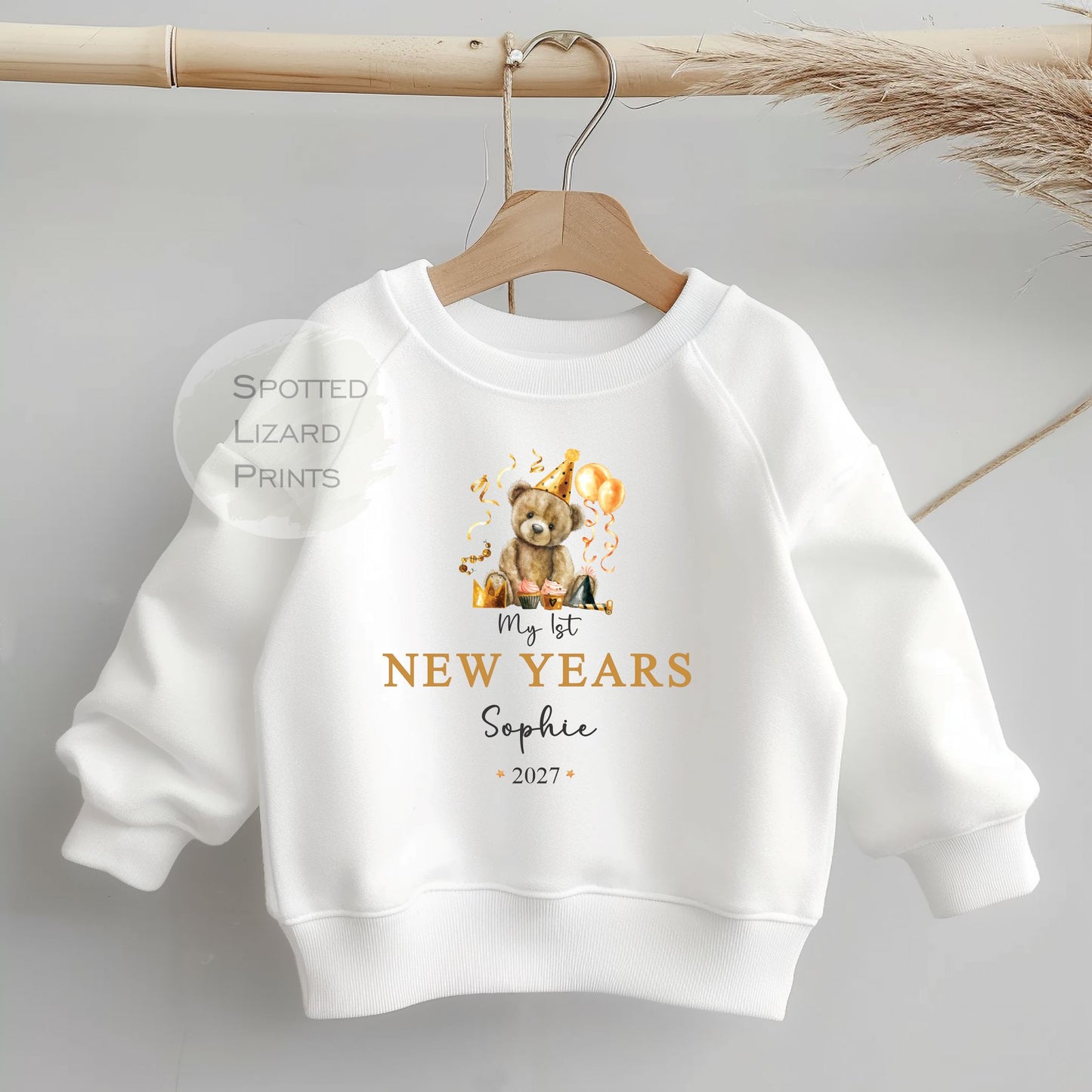 Personalised First New Years Eve Baby Outfit- My First New Years Eve Sleepsuit or Vest - 1st New Year Teddy