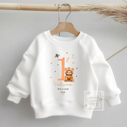 Personalised First Halloween Baby outfit | Baby Halloween Costume Gift | First Halloween Sleepsuit, Vest or T-shirt