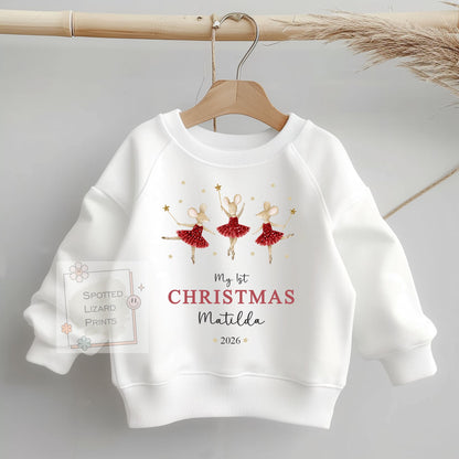 Personalised Baby First Christmas Outfit | My 1st Christmas Vest, Sleepsuit, Bib, T-Shirt or Jumper | Baby Christmas Gift