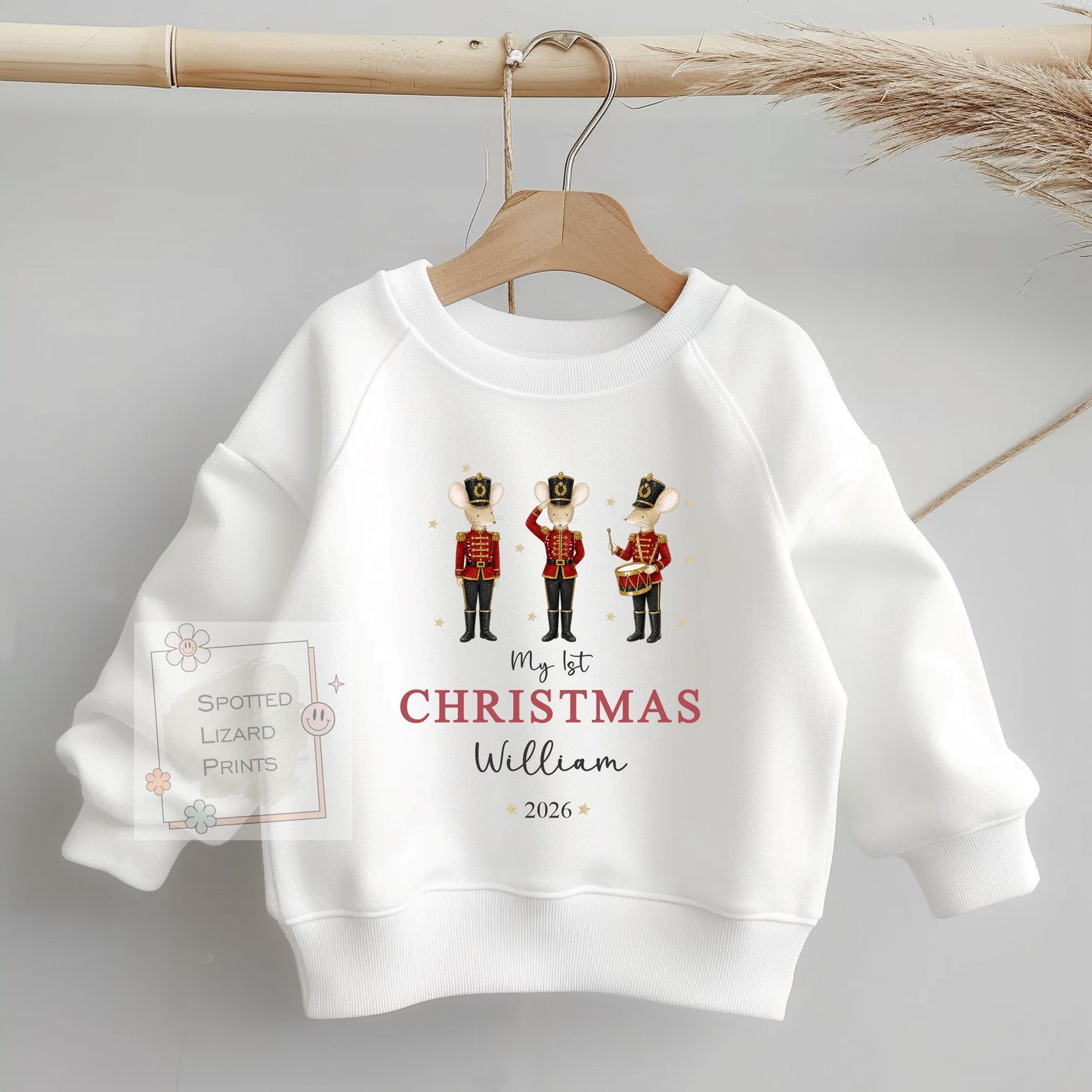Personalised Baby First Christmas Outfit, Nutcracker Mouse Christmas Baby Vest, Sleepsuit, Bib, T-Shirt or Jumper, 1st Christmas Gift