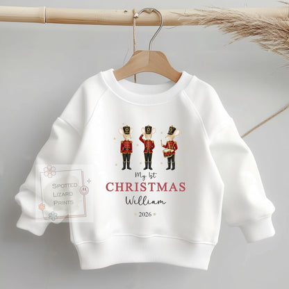 Personalised Baby First Christmas Outfit, Nutcracker Mouse Christmas Baby Vest, Sleepsuit, Bib, T-Shirt or Jumper, 1st Christmas Gift